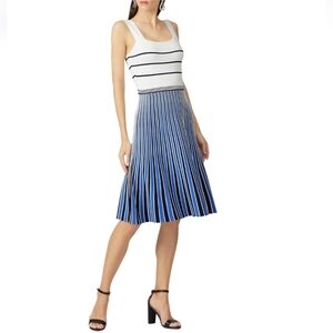 Diane Von Furstenberg Yasmin Blue And White Stripped Dress Size XL